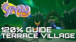 Spyro The Dragon (Reignited) 120% Guide TERRACE VILLAGE (ALL EGGS, DRAGONS, GEMS...)