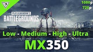 PUBG | MX350 - 16GB RAM | 1080p - 768p - All Settings Gameplay Test.