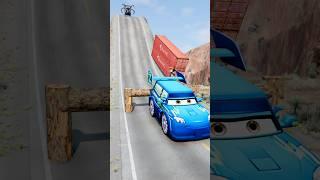 Cars vs log trap part1042 #automobile #india #beamngdrive #car #shortvideo