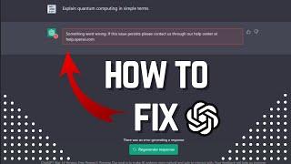 ️ How to Fix ChatGPT Something Went Wrong (NEW SOLUTION)