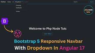 Bootstrap 5 Responsive Navbar with Dropdown in Angular 17 |Bootstrap Navbar in Angular 17