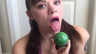 ASMR XL Jawbreaker Drool Teaser satisfying Sunny mouth sounds