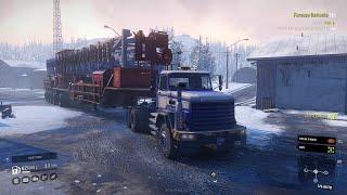 SnowRunner - Gameplay - Heavy Load with Royal BM-17 and Caterpillar 745C