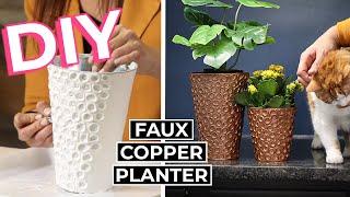 DIY Copper Planter | Simple Upscale Rustic Home Decor