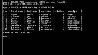 MySQL Tutorial for Beginners - 5 - Deleting Data From a Database