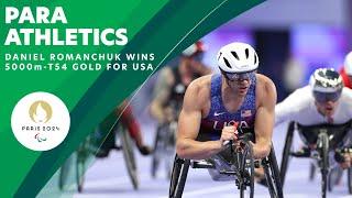 Gold Medal For Daniel Romanchuk In Men's 5000m T54  | Paris 2024 Paralympic Games