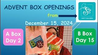 Opening 2 advent boxes for 2024 from Soft Squares!