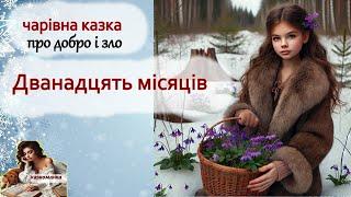 чарівна казка про добро і зло Дванадцять місяців -  казки для дітей і дорослих українською