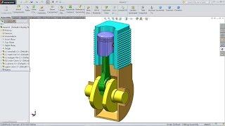 SolidWorks tutorial | Design And Assembly of Engine in SolidWorks