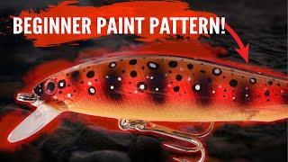 Easy Lure Painting For Beginners //  Trout Pattern