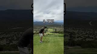 Quit hovering over the ball like it owes you money. Pick a Target and Go! #golf #playfast #better