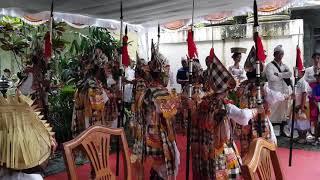 Boys' dance at the Full Moon Celebration ceremony in Bali