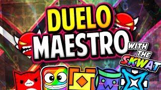 DUELO MAESTRO 100% w/ Knobbelboy ToshDeluxe Blaireswip & Hori (The Skwat Meetup) - Geometry Dash