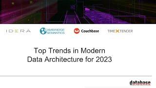 2023 DBTA Trends in Modern Data Architecture Roundtable