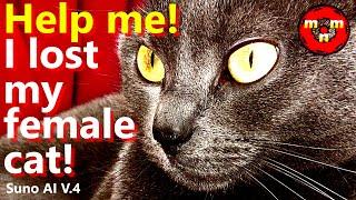  Help Me! I Lost My Female Cat! - AI Song 4:39 crafted using Suno AI V.4 
