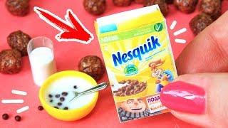  ХЛОПЬЯ НЕСКВИК для КУКОЛ ЕДА для кукол СВОИМИ РУКАМИ  Nesquik DIY Мастер класс Анна Оськина