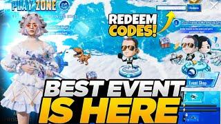 Winter Play Zone Event Redeem Code | New Play Zone Event Explain | Get Free Outfit & Rewards |PUBGM