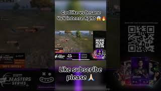 Godlike vs insane 4v4 fight in BGMi lan 