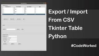 Import/Export Data to CSV, Show Data in Table | Save to MySQL - Python #mysql #csv #tutorial