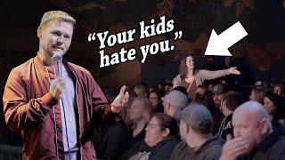 Lady Embarrasses Her Kids at Comedy Show