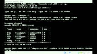 MySQL - Importing Data From CSV - BASH - Linux