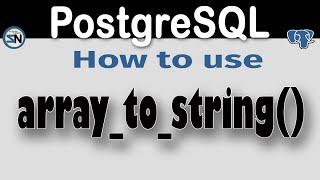 Postgresql - array_to_string function