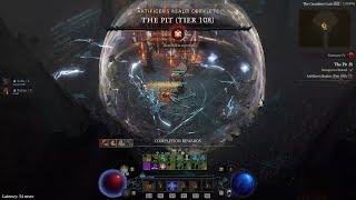 Diablo 4 Season 6 Lightning Spear Sorcerer Clear Tier 108 Pit - 14:23