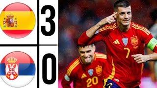 SPAIN (03) vs (00) SERBIA MATCH HIGHLIGHTS | UEFA NATIONAL LEAGUE | XTREME #highlights #efootball