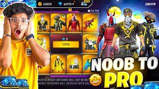 FREE FIRE NOOB TO ULTRA PRO MAX IN 15MINS BEST COLLECTION LEVEL 1 ID -GARENA FREE FIRE