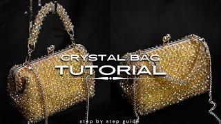 DIY Sparkling Beaded Bag: Craft a Stylish Bag with Glass Beads | Crystal Bead Bag with a Metal Frame