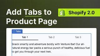 How to Add Tabs to a Shopify Product Page