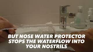 Nose water protection against surf sinusitis