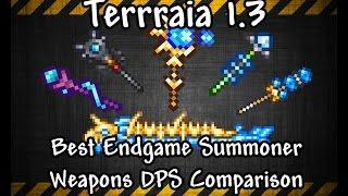 Terraria 1.3 Best Endgame Summoner Weapons + DPS Comparison