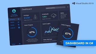 How to Create a Modern Flat UI Design Dashboard in C# 2020