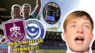 I TRAVELLED 9 HOURS FOR A LAST MINUTE WINNER!!! | BURNLEY VS POMPEY VLOG!!!