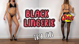 TRY ON HAUL LENCERÍA NEGRA