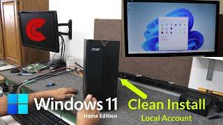 Windows 11 Clean Install On NEW Acer Desktop With Local Account