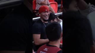 Spotted! Mark "the spark" Caguioa @ Ginebra vs. Terrafirma game in support of LA Tenorio's return