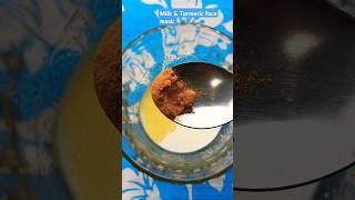 RAW MILK FACIAL |MILK & TURMERIC FACE MASH REMOVE PIMPLES & GLOWING SKIN #yt #skincare #milk #ance