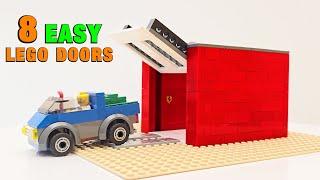 8 EASY mechanical Lego door openers 4K #lego #gear #mechanic