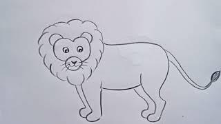 how to draw lion drawing easy step by step@Kids Drawing Talent