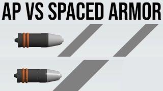 Armor Piercing Shell VS Spaced Armor Simulation