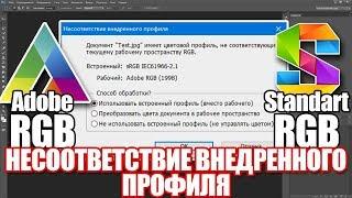 Невідповідність вбудованого профілю. Adobe RGB vs sRGB - вибір кольорового простору