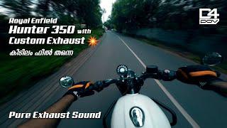 Royal Enfield Hunter 350 Custom Exhaust | POV Ride #36| RAW Pure Sound 2K Video | ASMR | #djiaction2