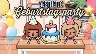 AESTHETIC GEBURTSTAGSPARTY VON DEN ZWILLINGEN  | TOCA BOCA STORY DEUTSCH | TOCA AMIRA