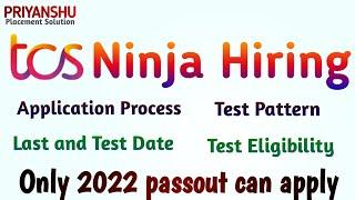 TCS Ninja Hiring 2022 | TCS ninja hiring registration | TCS Application Process