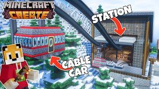 I built a MASSIVE MONORAIL SYSTEM Minecraft Create Mod