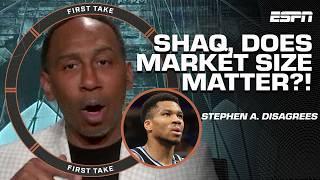 Stephen A. is DISAPPOINTED in Shaq's opinion on market size ️ 'DIFFERENT PRESSURES!' | First Take