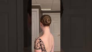 How to do a BALLET BUN for Curly Hair! 🩰‍️  #shorts #ballet #hairbun #short