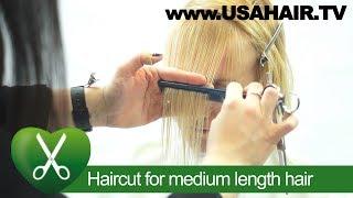 Haircut for medium length hair. parikmaxer TV USA